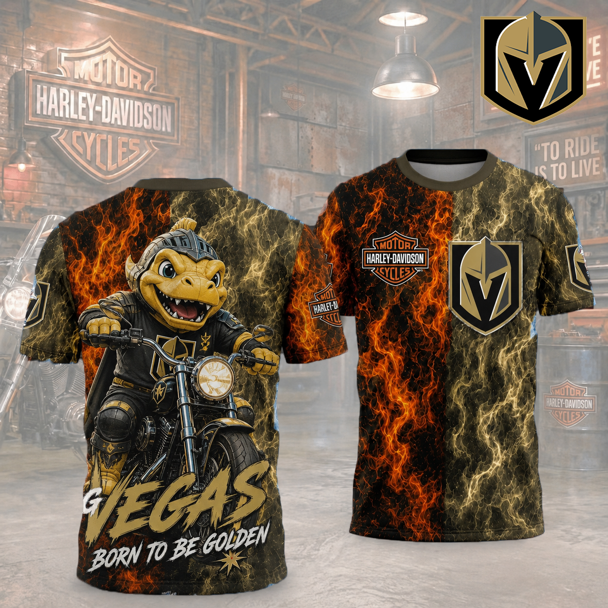 Premium NHL VGK Harley Davidson Pride T-shirt V8 NMD CTKT