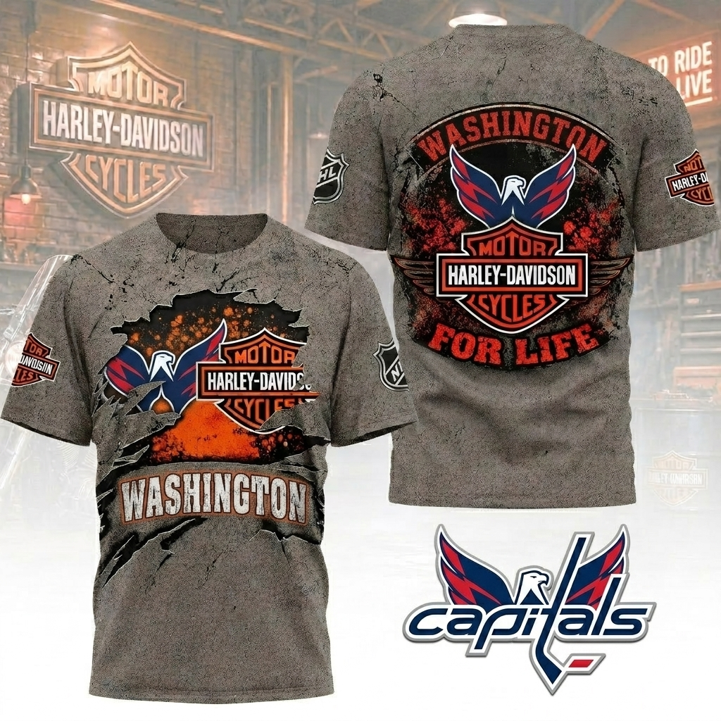 Premium NHL WC x Harley Davidson For Life T-shirt V5 NMD CTKT