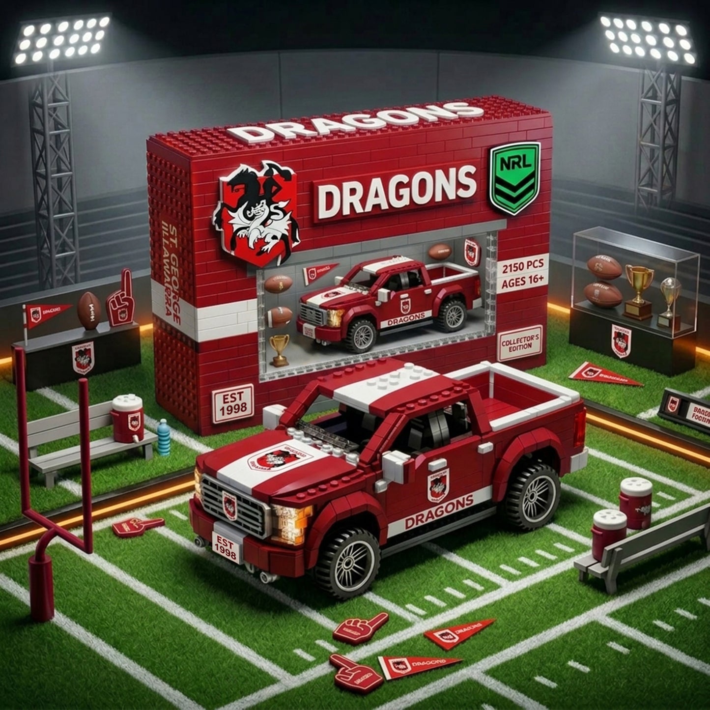Premium NRL Signature Series x DRA 5D Brick-Build Racing Truck NDT NHM 040526