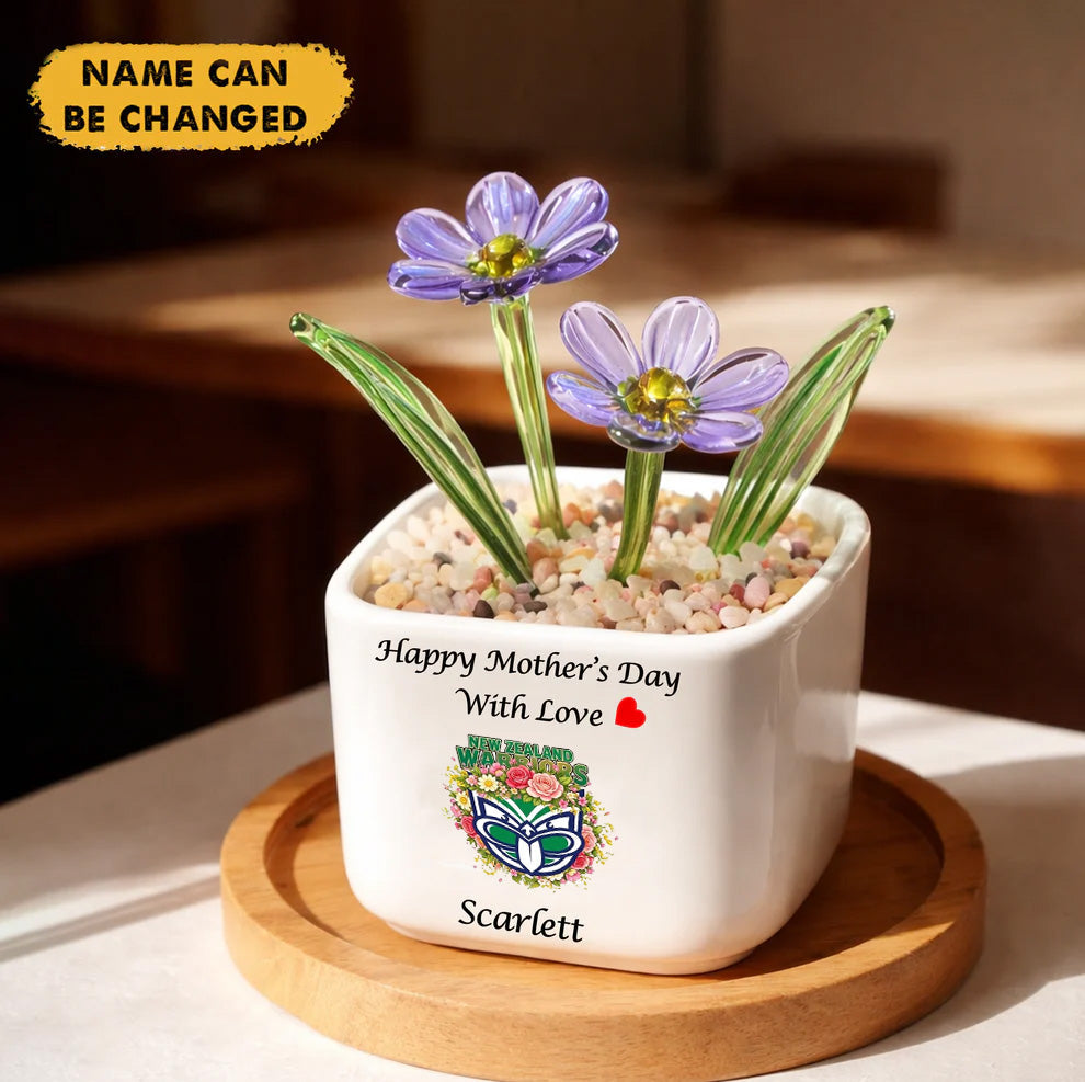 Premium NRL X W Birth Flowers Of April Glass Pot For Mother NDT NTN