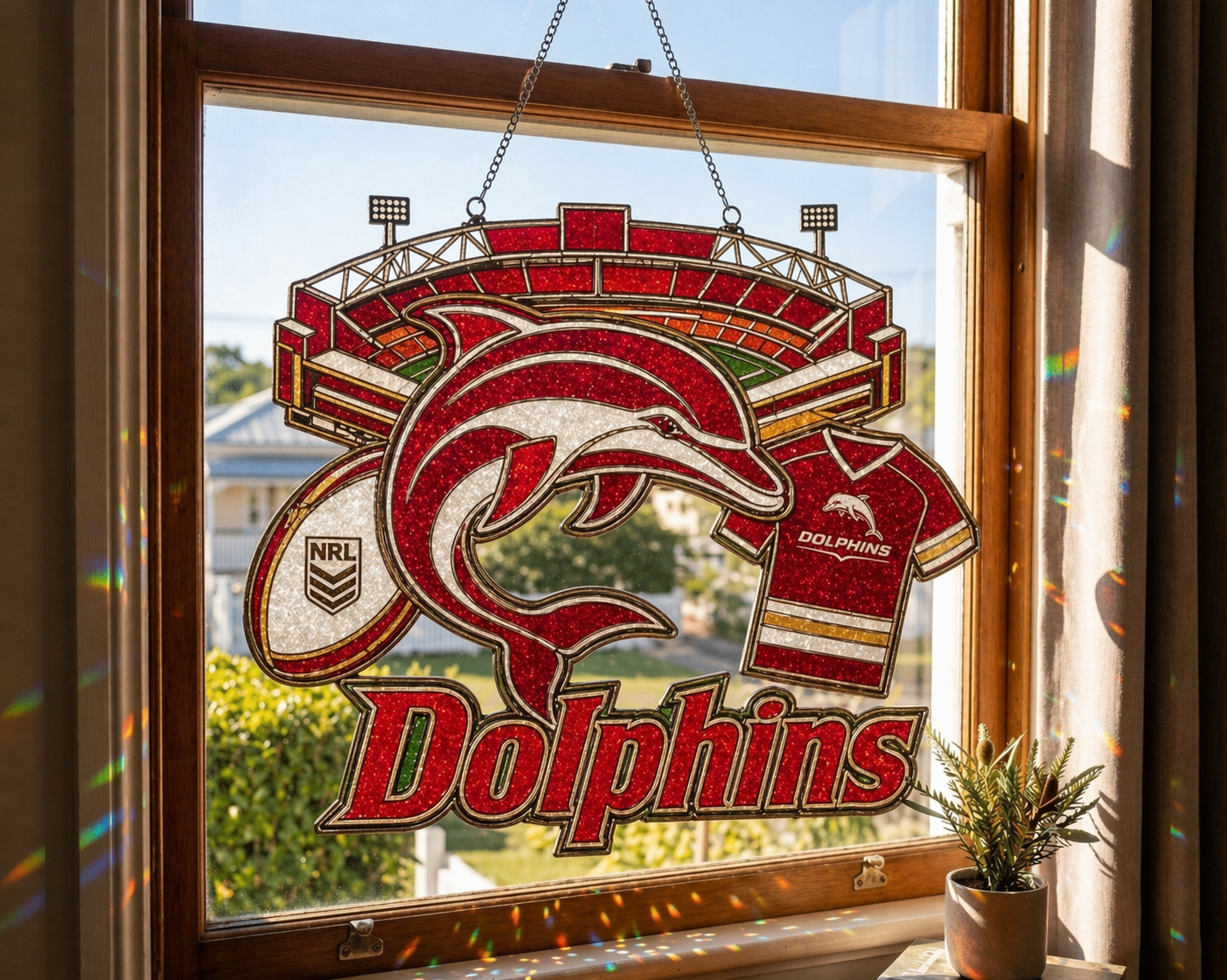 Premium NRL x DOL Game Day Suncatcher NDT LVH 210426