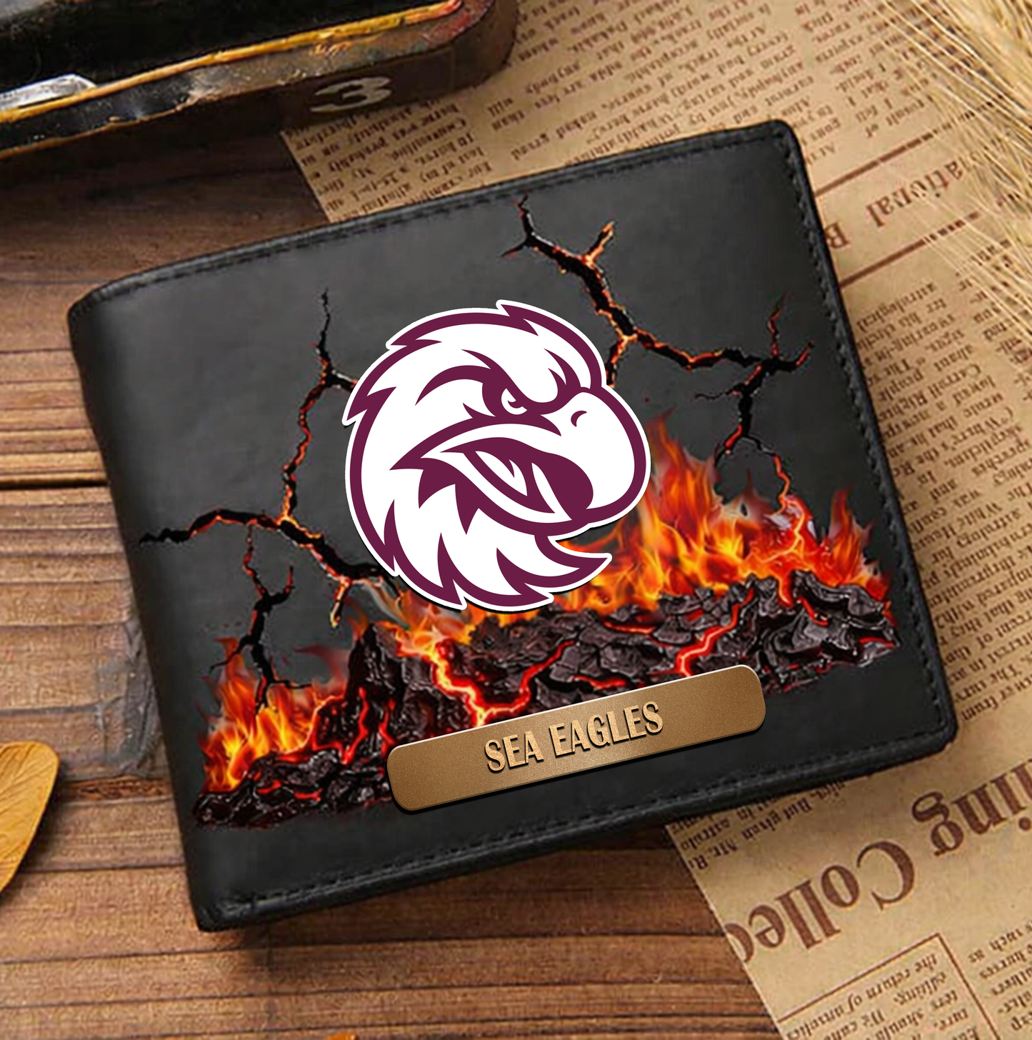 Premium NRL x MWSE 3D Ember Embossed Lucky Wallet NDT VHM