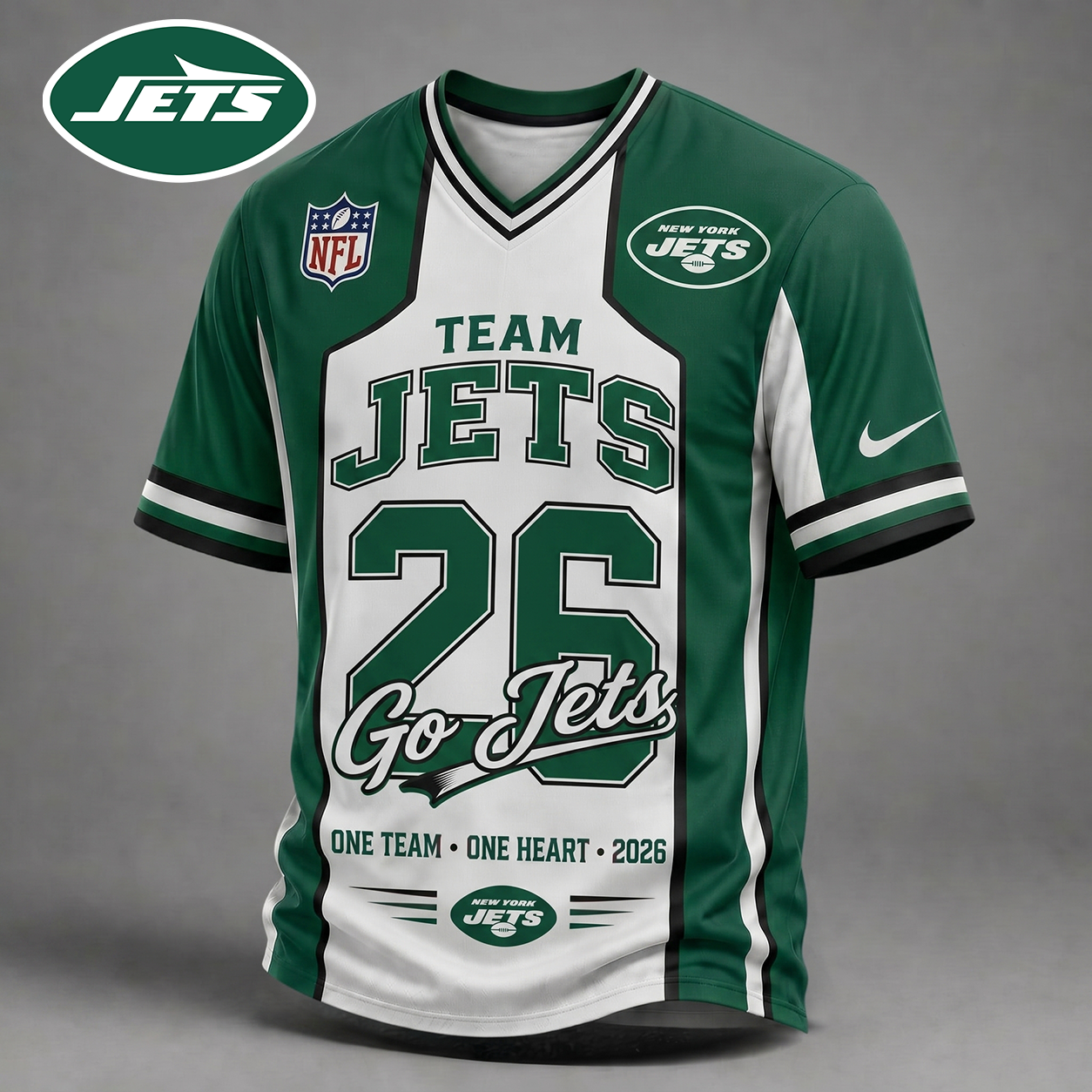 Premium NFL x JET Team Pride V-Neck Shirt limited editions NDT LVH 010626