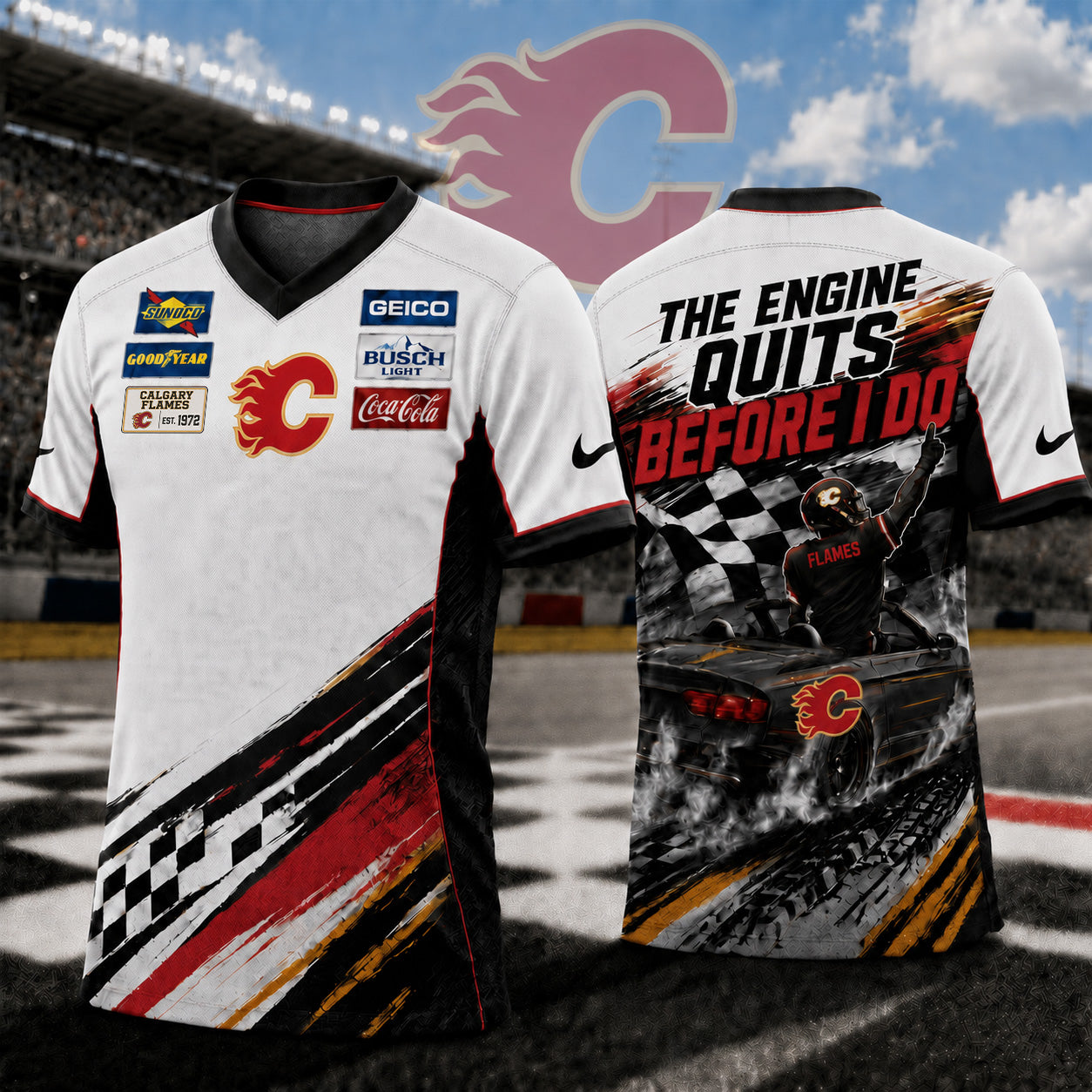 Premium NHL X CF Speedway NASCAR Fan Jersey Shirt NDT NTN 180526