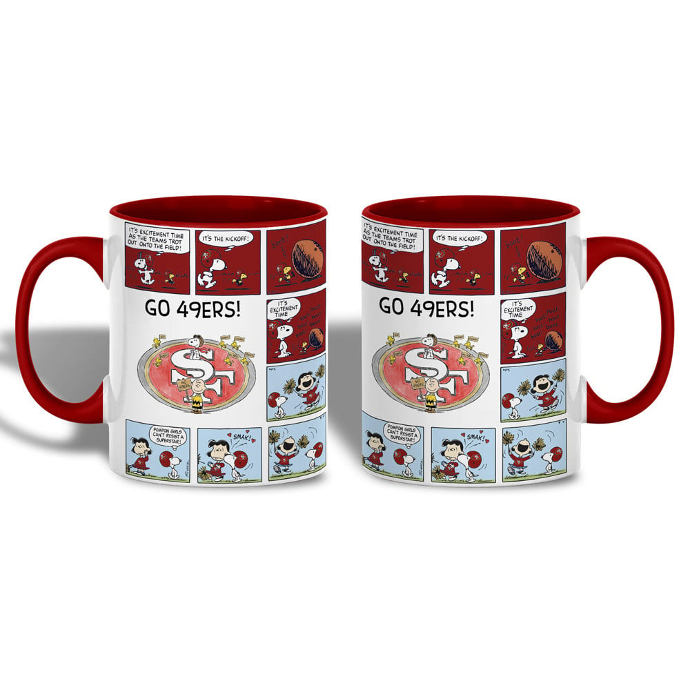 SF49 Premium NFL Peanuts Comic Mug DDT CTND
