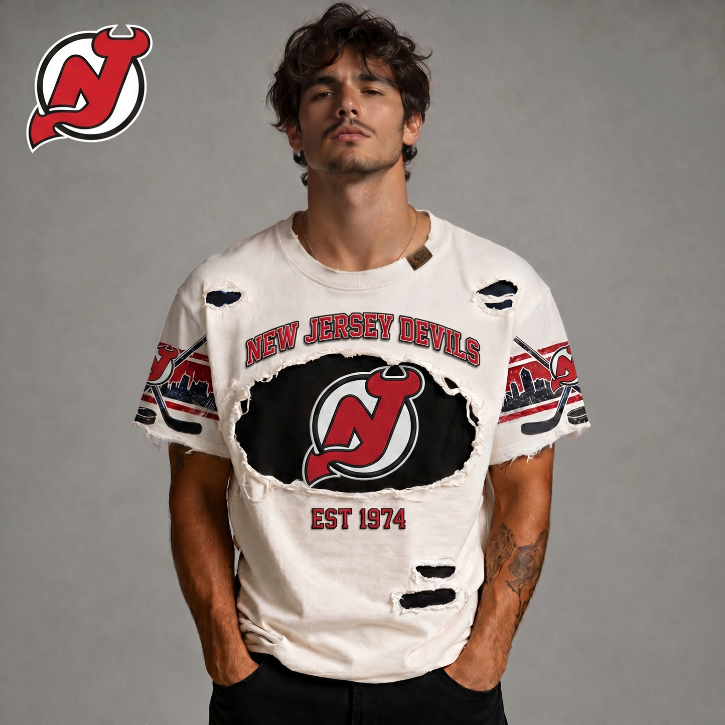 SIGNATURE SERIES NHL x NJD BESPOKE CRACK SHIRT LIMITED EDITIONS NDT VHM 300526