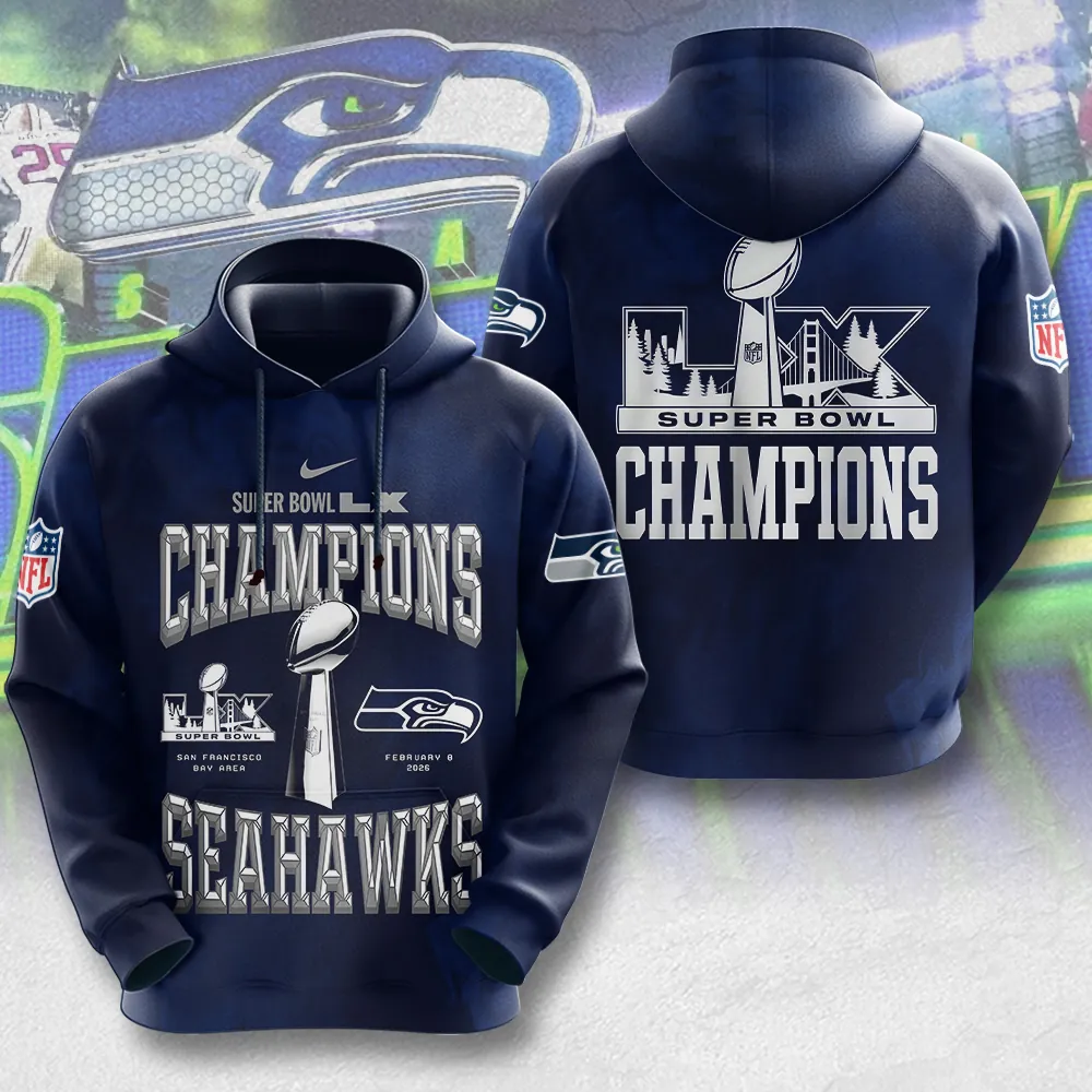 SS x NFL Super Bowl LX Champions V49 3D Shirt DDT NTL