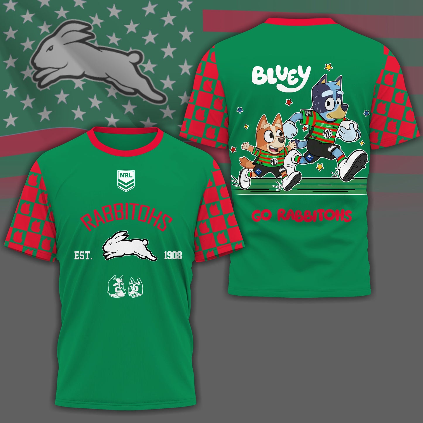 SSR x NRL Premium Bluey 3D Shirt DDT TTTZ