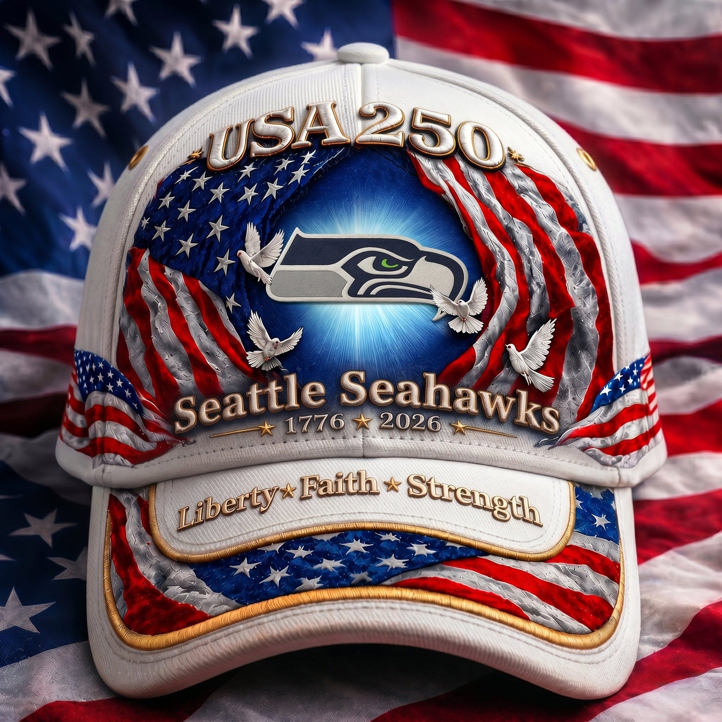 Premium NFL x SS 250 Years Anniversary Of Freedom Cap 220626
