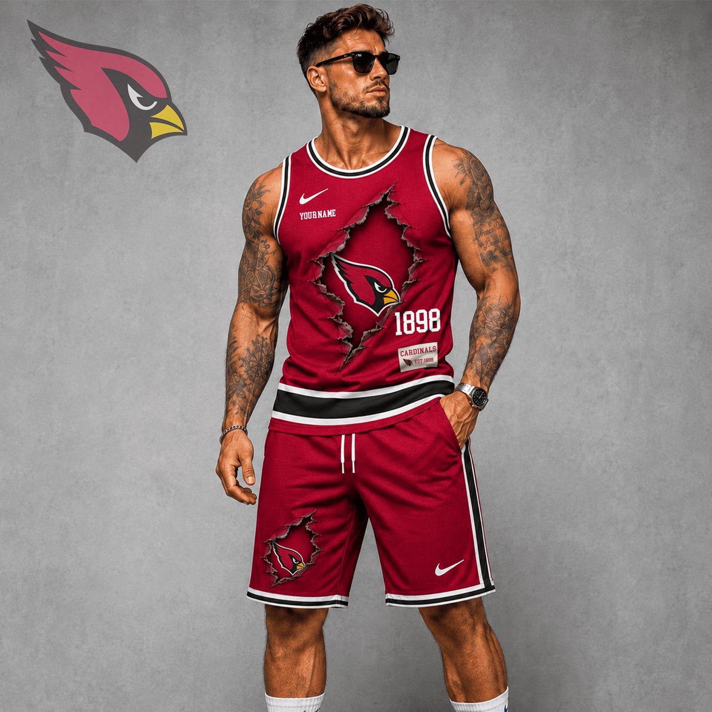 Signature Luxury NFL X ARI Game Day Football Fan Tank Top Bespoke Sovereign Shirt 110626