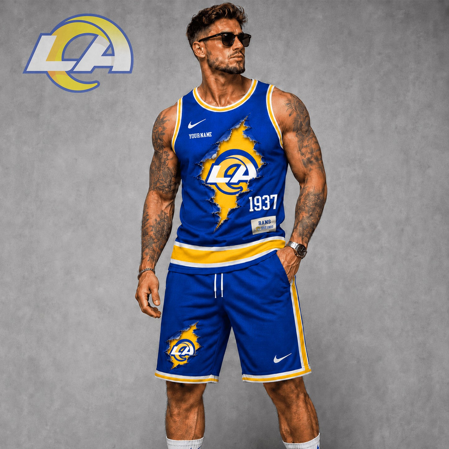 Signature Luxury NFL X LAR Game Day Football Fan Tank Top Bespoke Sovereign Shirt 110626