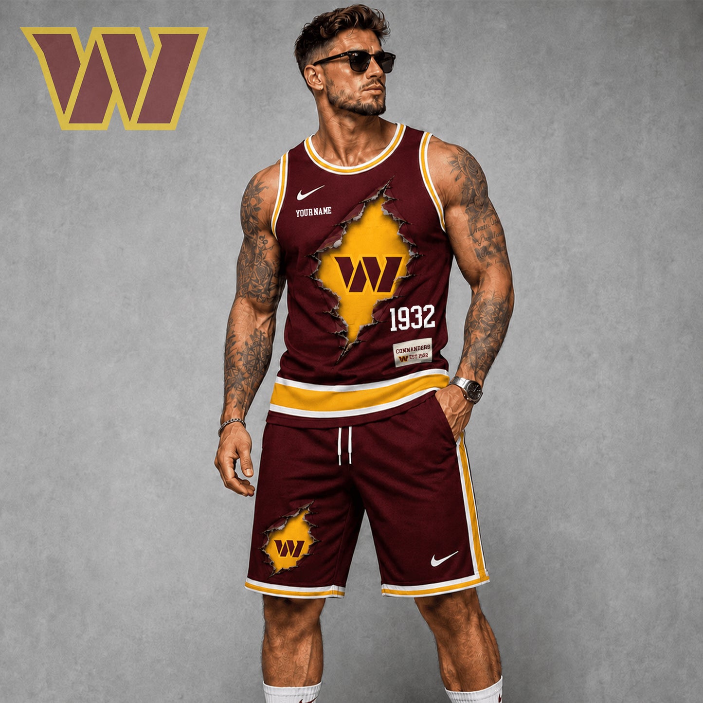 Signature Luxury NFL X WAS Game Day Football Fan Tank Top Bespoke Sovereign Shirt 110626