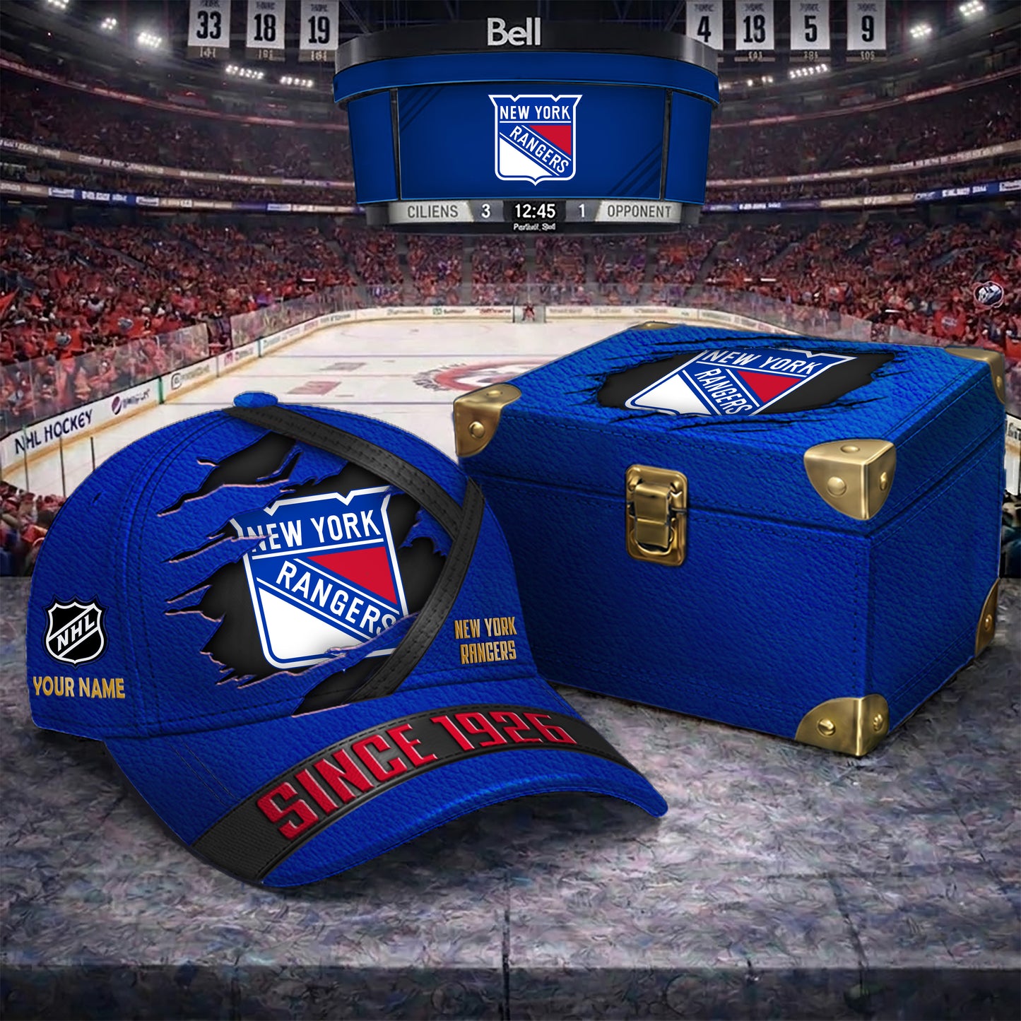 Signature Series NHL x NYR BESPOKE CRACK CUSTOM NAME HAT V2 PLUS NDT NTN 250426