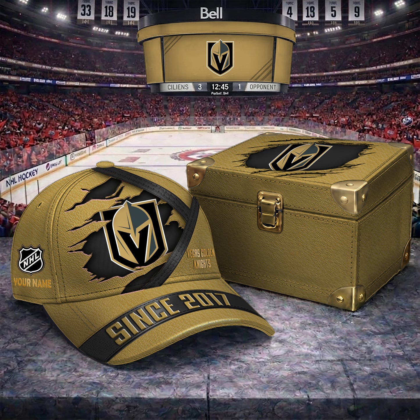 Signature Series NHL x VGK BESPOKE CRACK CUSTOM NAME HAT V2 PLUS NDT NTN 250426