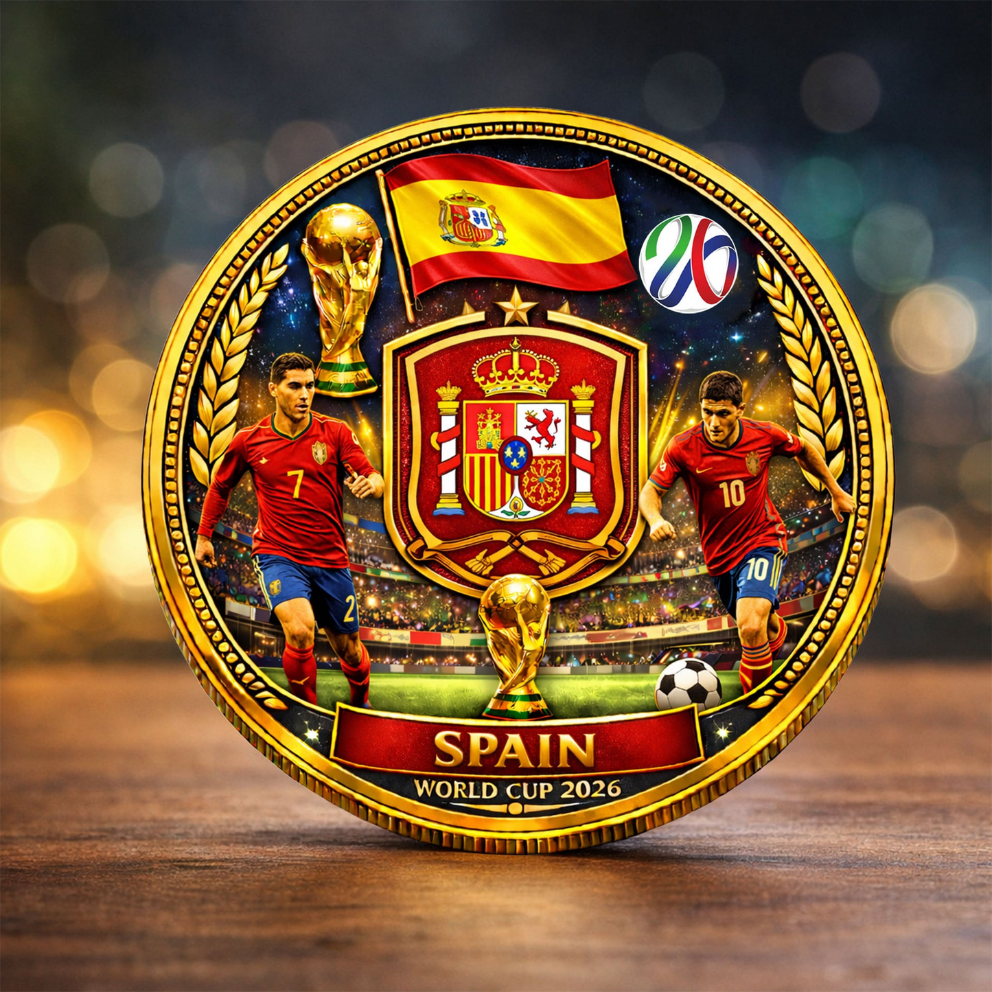 Spain Premium World Cup Commemorative Coin DDT CTND