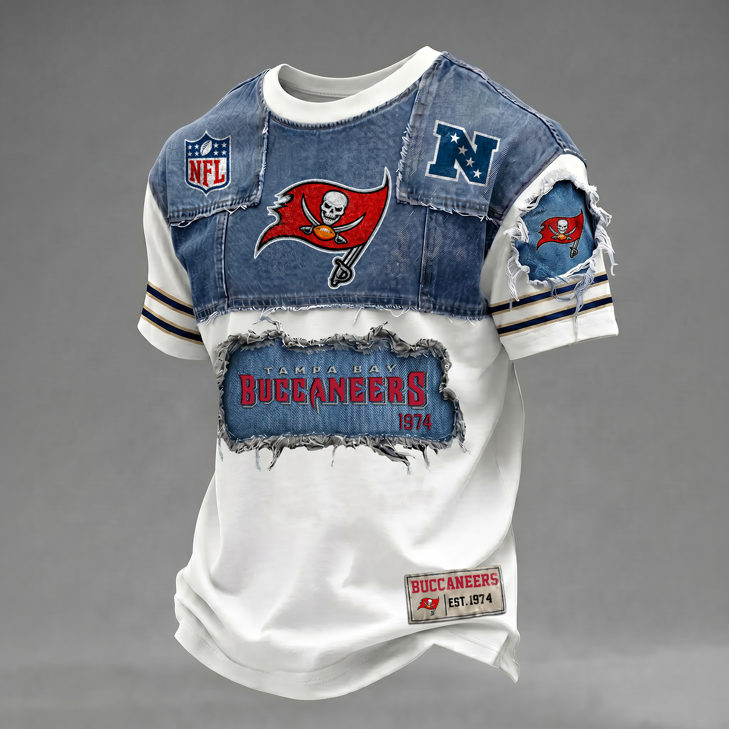 TB x NFL Patchwork Denim T-Shirt DATND TANTD 080626