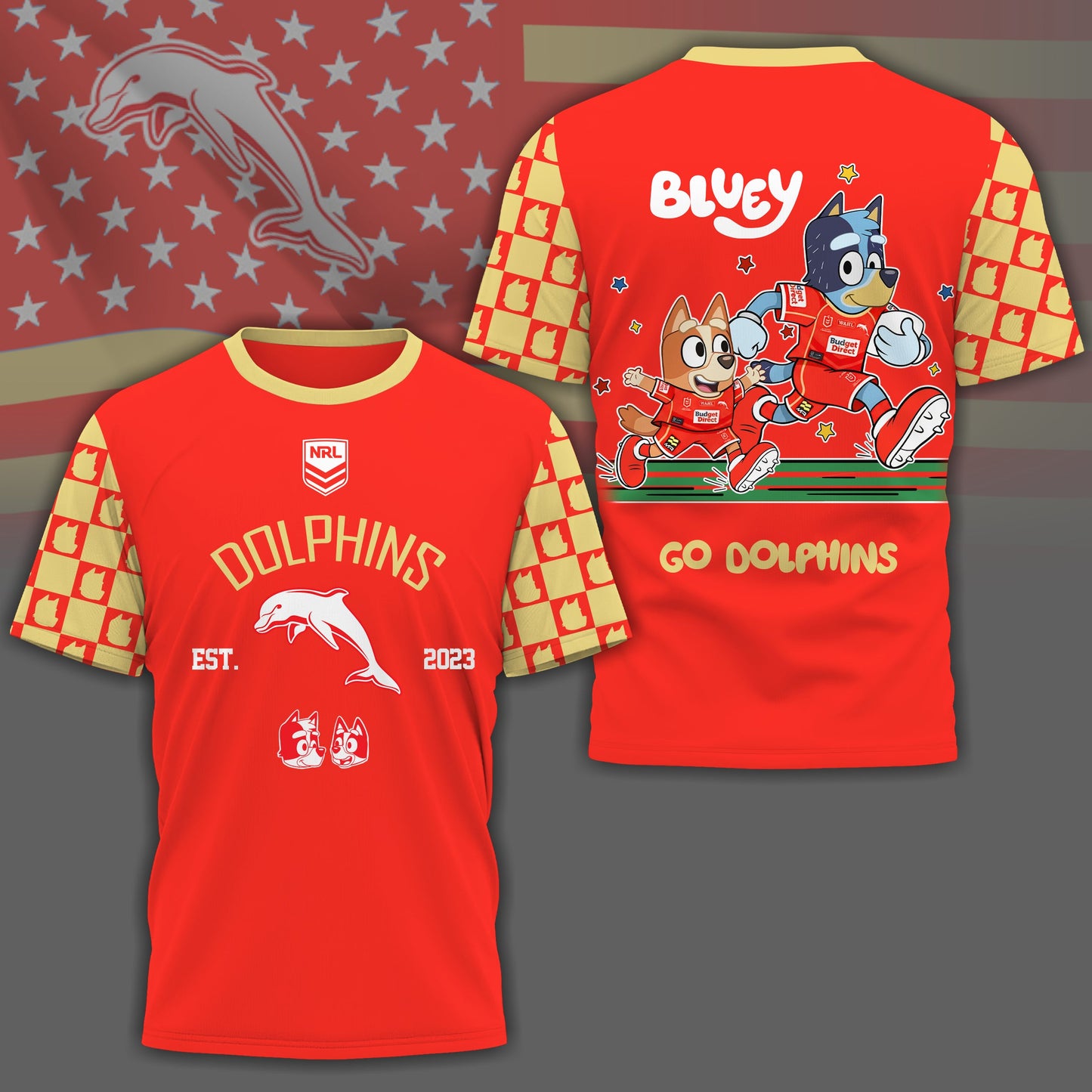 TD x NRL Premium Bluey 3D Shirt DDT TTTZ