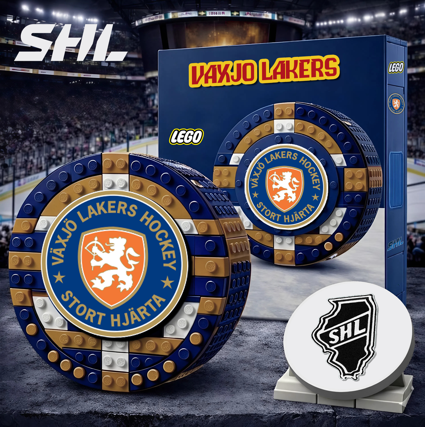 VAX x SHL Hockey 3D Puck Building Block Set Limited Editions NDT VHM 130426