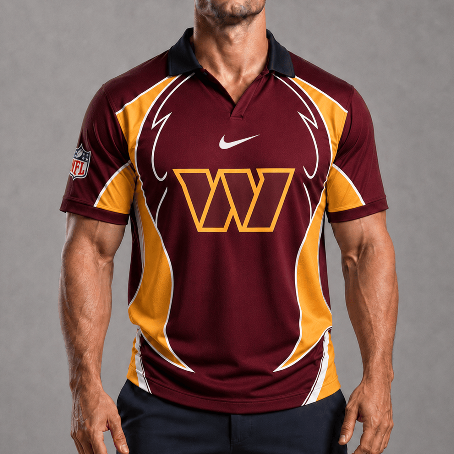 WAS x NFL Premium Rugby Polo Shirt 1506