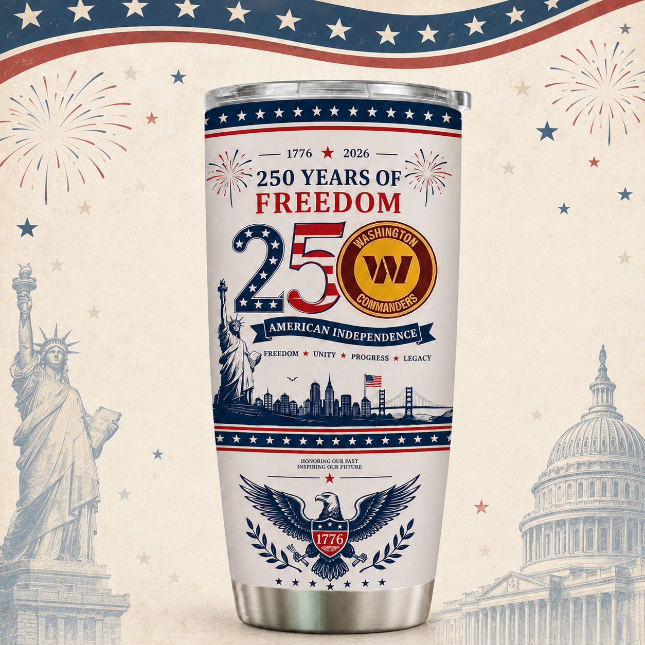 WC x NFL 250th Anniversary Special Tumbler for Football Fans 170626