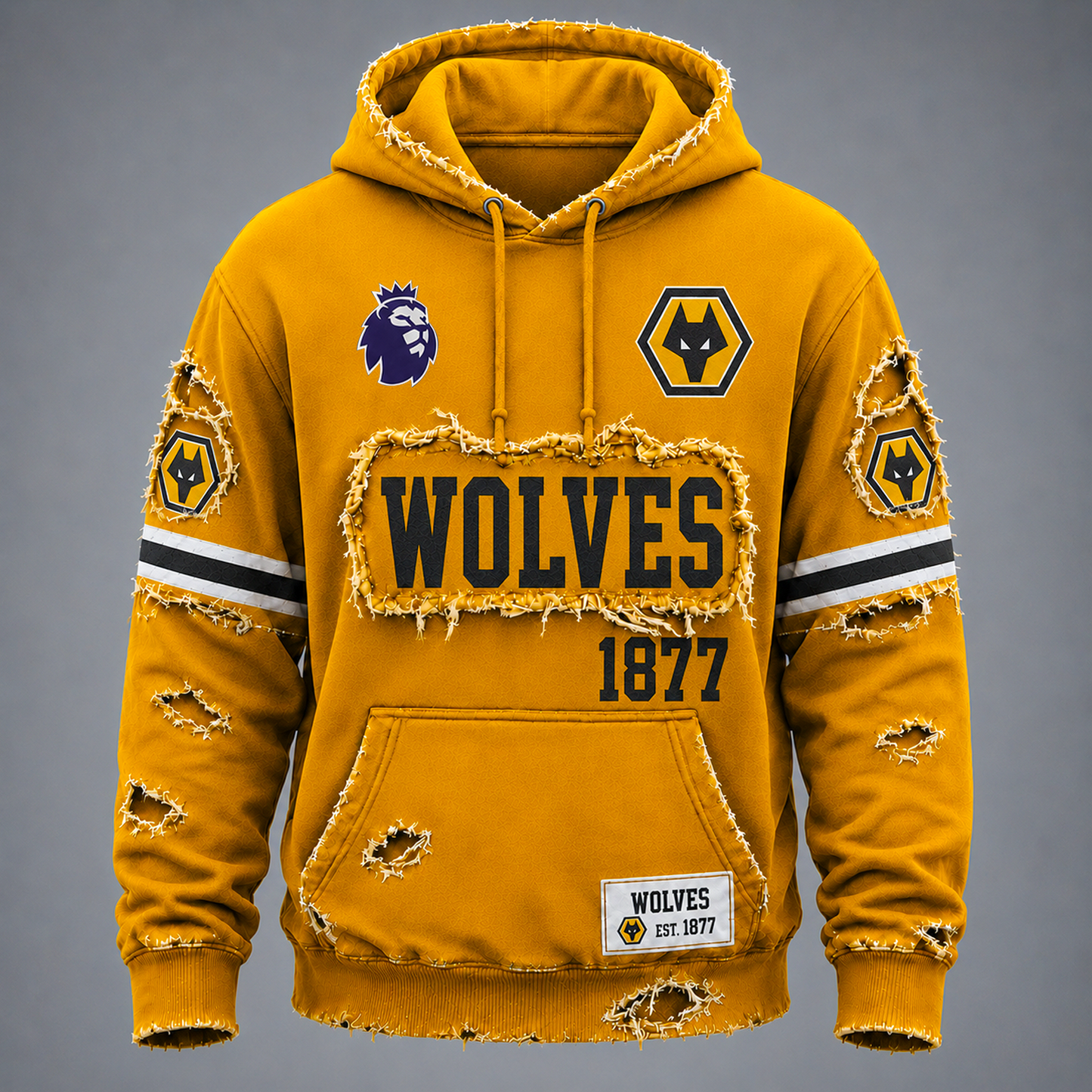 WOL x EPL Distressed Premium Hoodie 1106