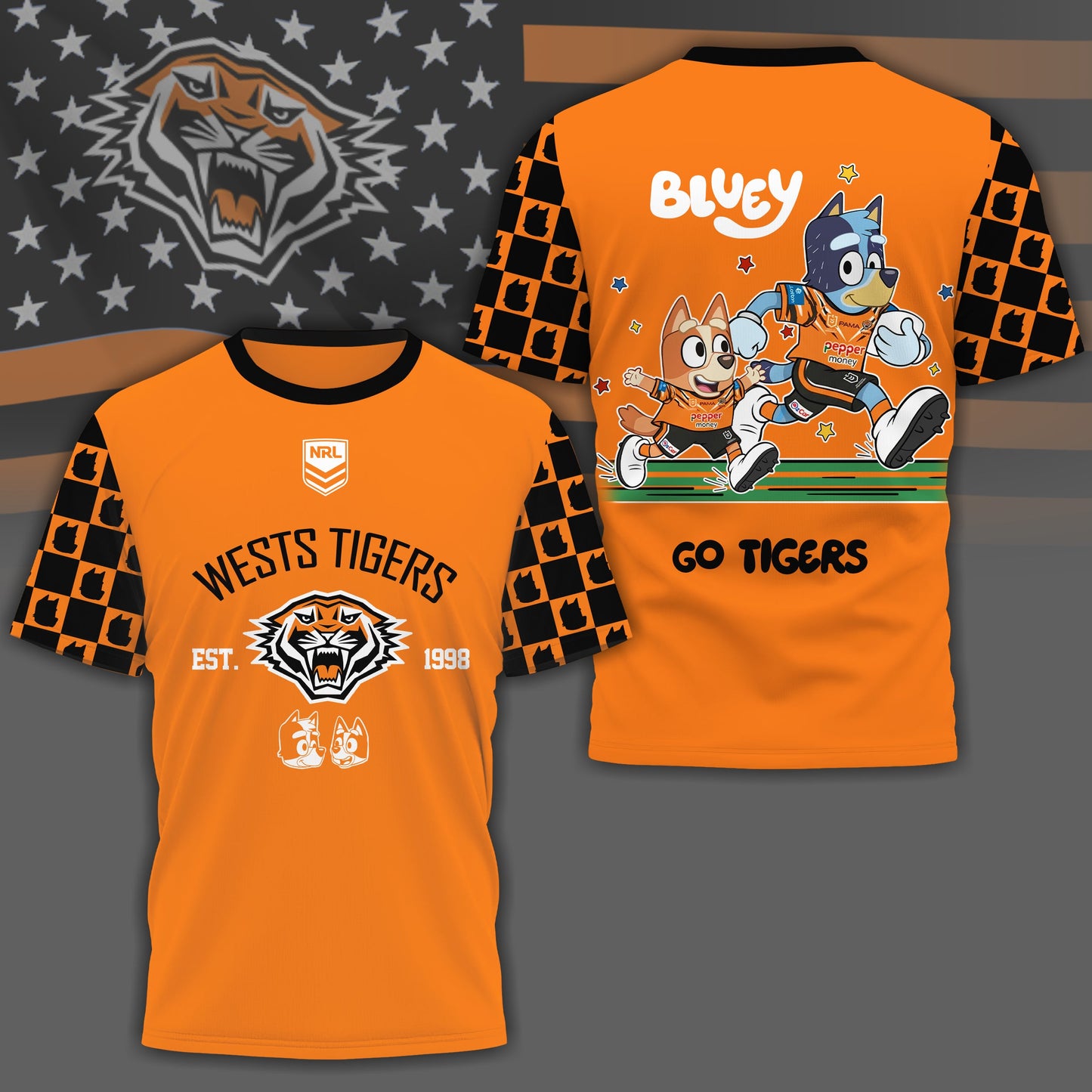 WT x NRL Premium Bluey 3D Shirt DDT TTTZ