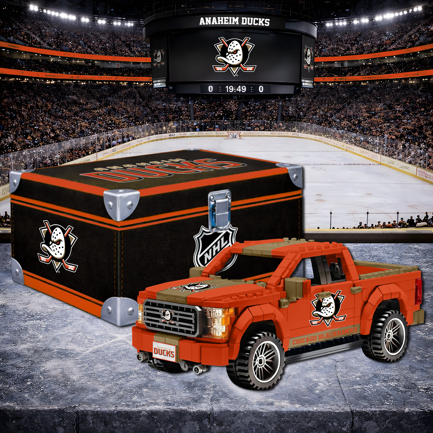 ANA X NHL LEGO Toy Truck Set with Collectible Case NAK NHT