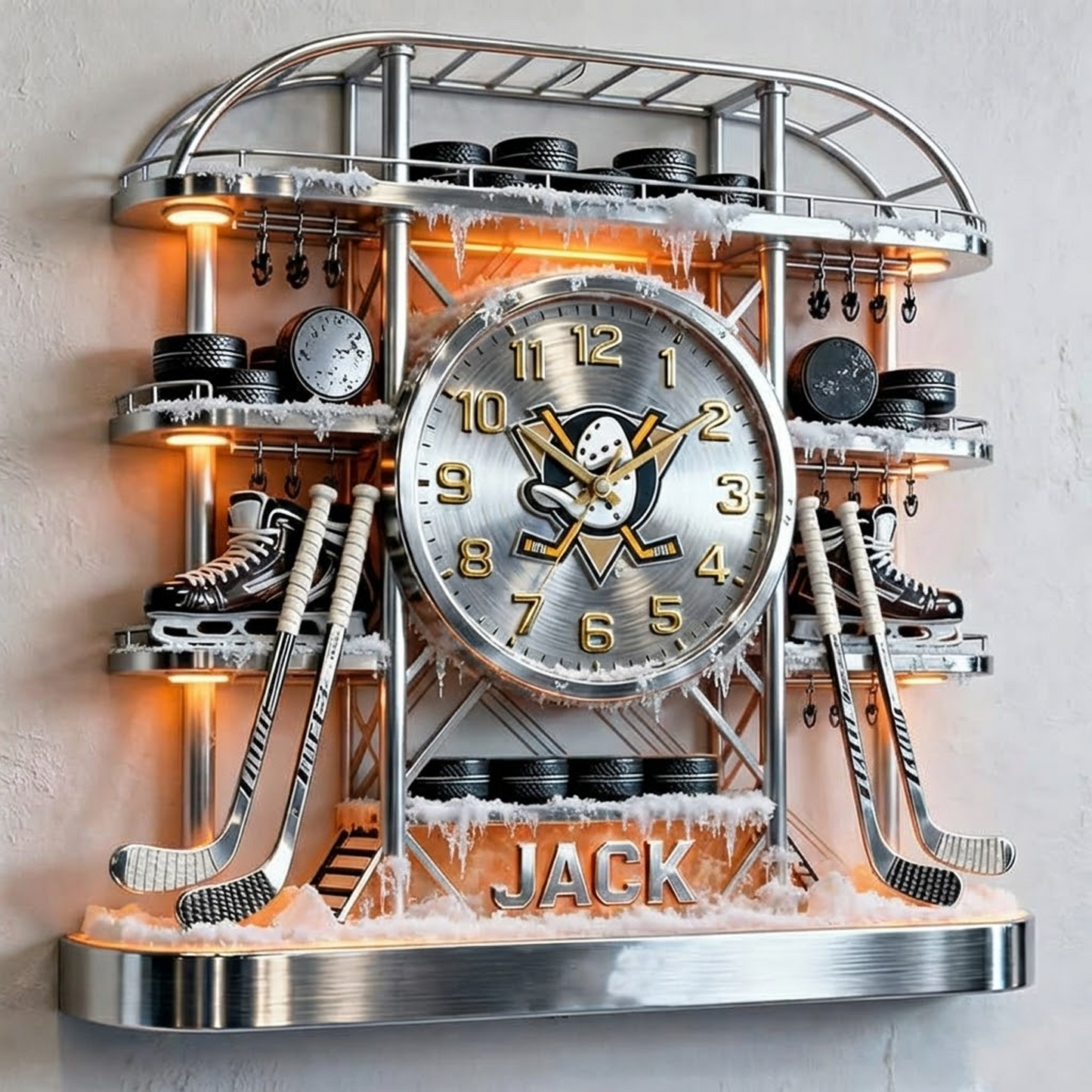 ANA X Personalized ice hockey arena tower themed clock NAK NHT