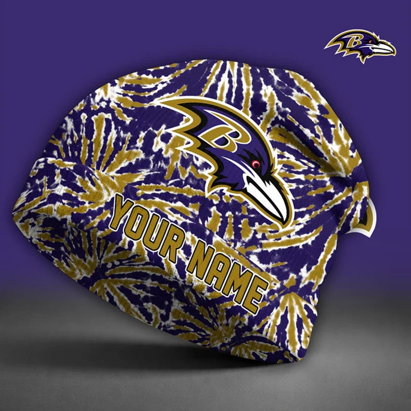 BAL X NFL Beanie Hat Custom Name Gifts For Fans - Limited Edition NAK NHT