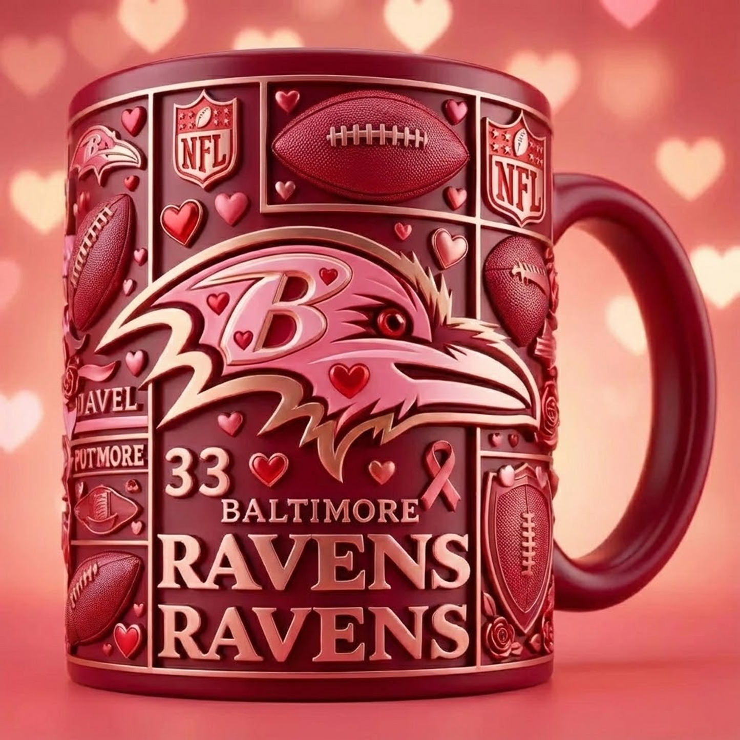 BAL X NFL Love Season Mug - Valentine 2026 NAK NHT