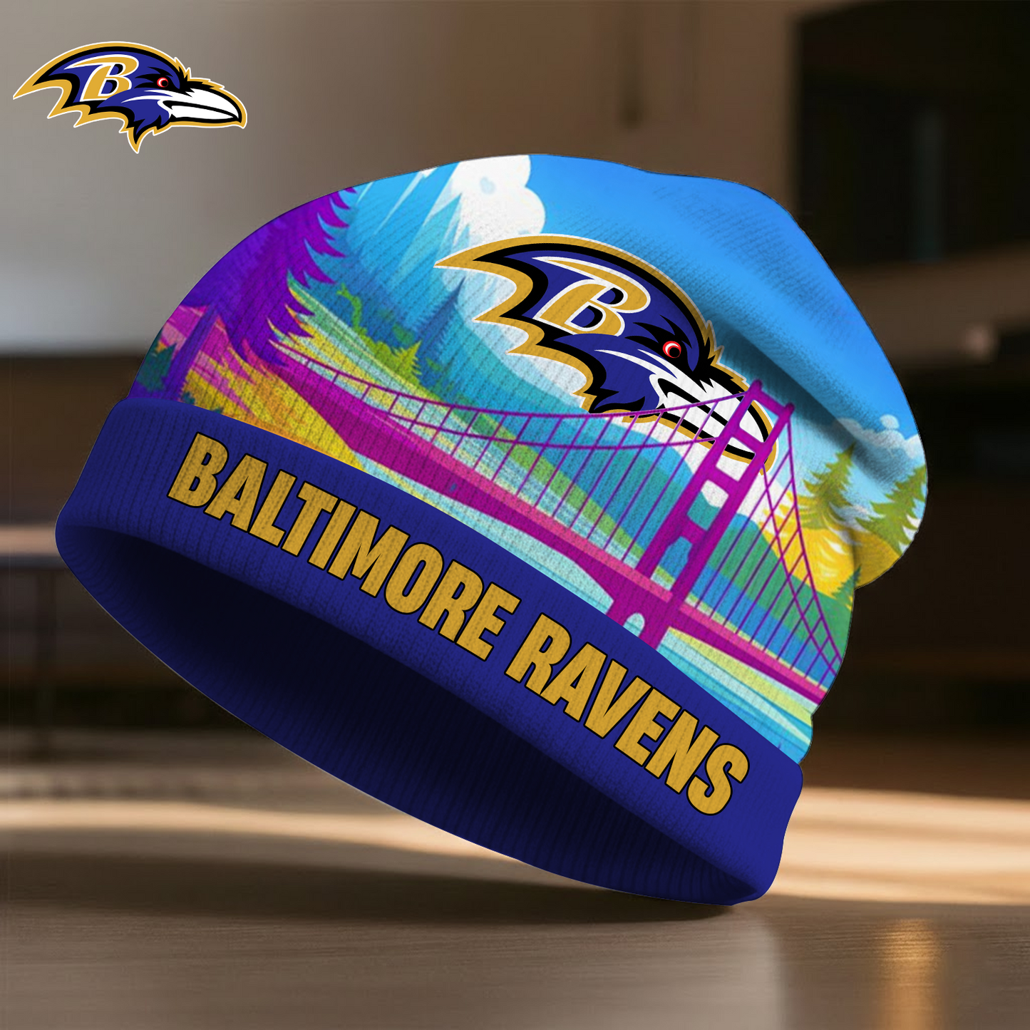 BAL X NFL Premium Super Bowl LX Beanie Hat HY NAK NHT