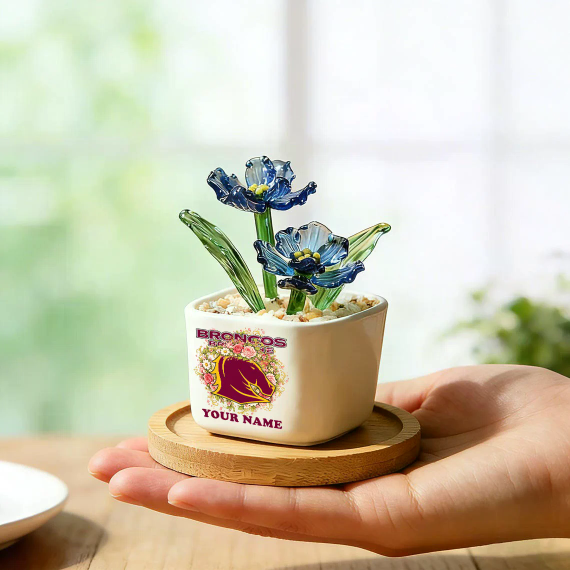 BB _NRL Custom Birth Month Glass Flower Pot Handmade Gift For Fan - Limited Edition NAK TTT