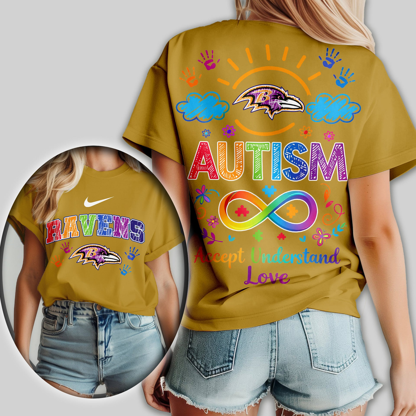 BR Premium NFL National Autism Acceptance Month Women Shirt DDT NTL