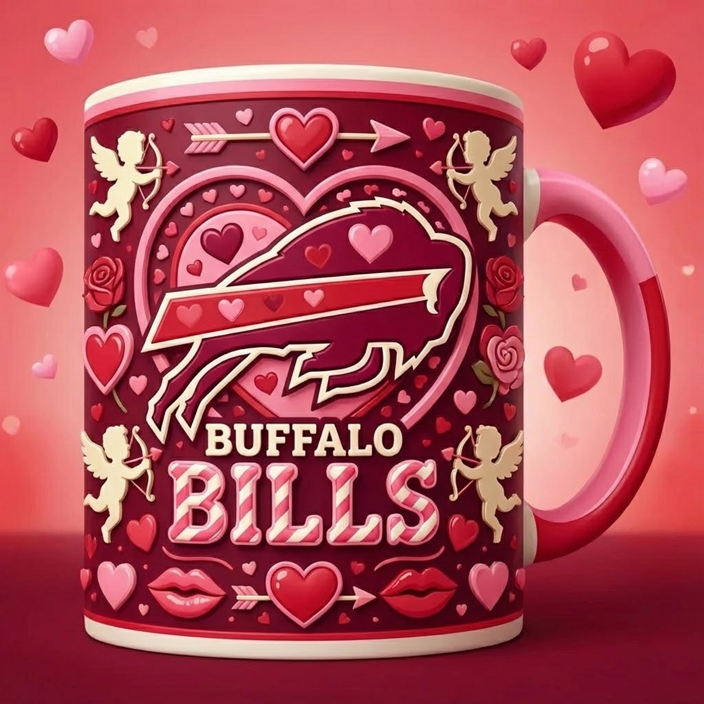BUF X NFL Love Season Mug - Valentine 2026 NAK NHT