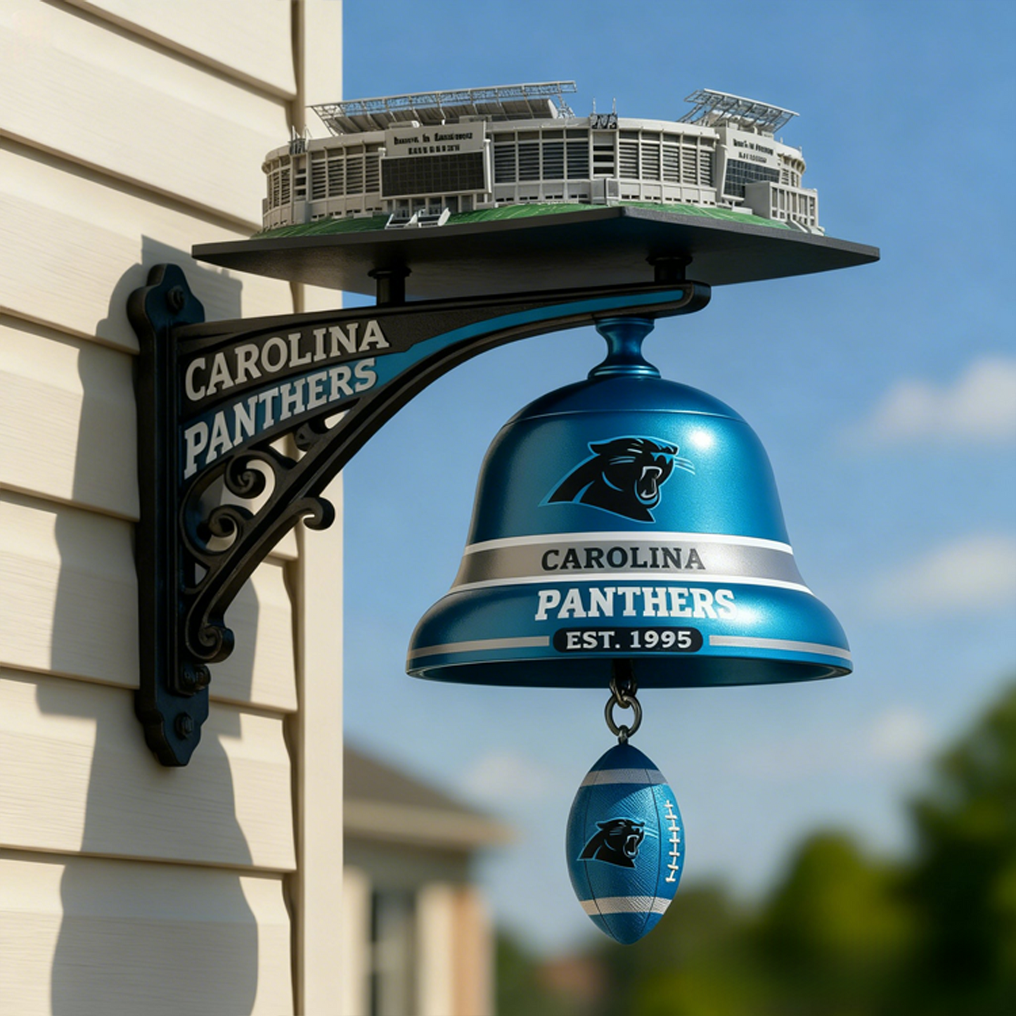 CAR X NFL Football Team Home Stadium-Themed Vintage Wall-Mounted Doorbell NAK NHT