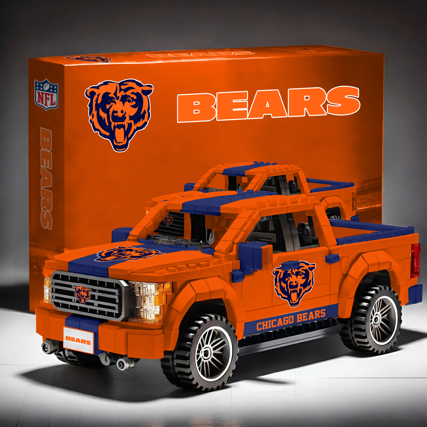 CHI X NFL 3D Racing Truck Model Building Block Set NAK NHT
