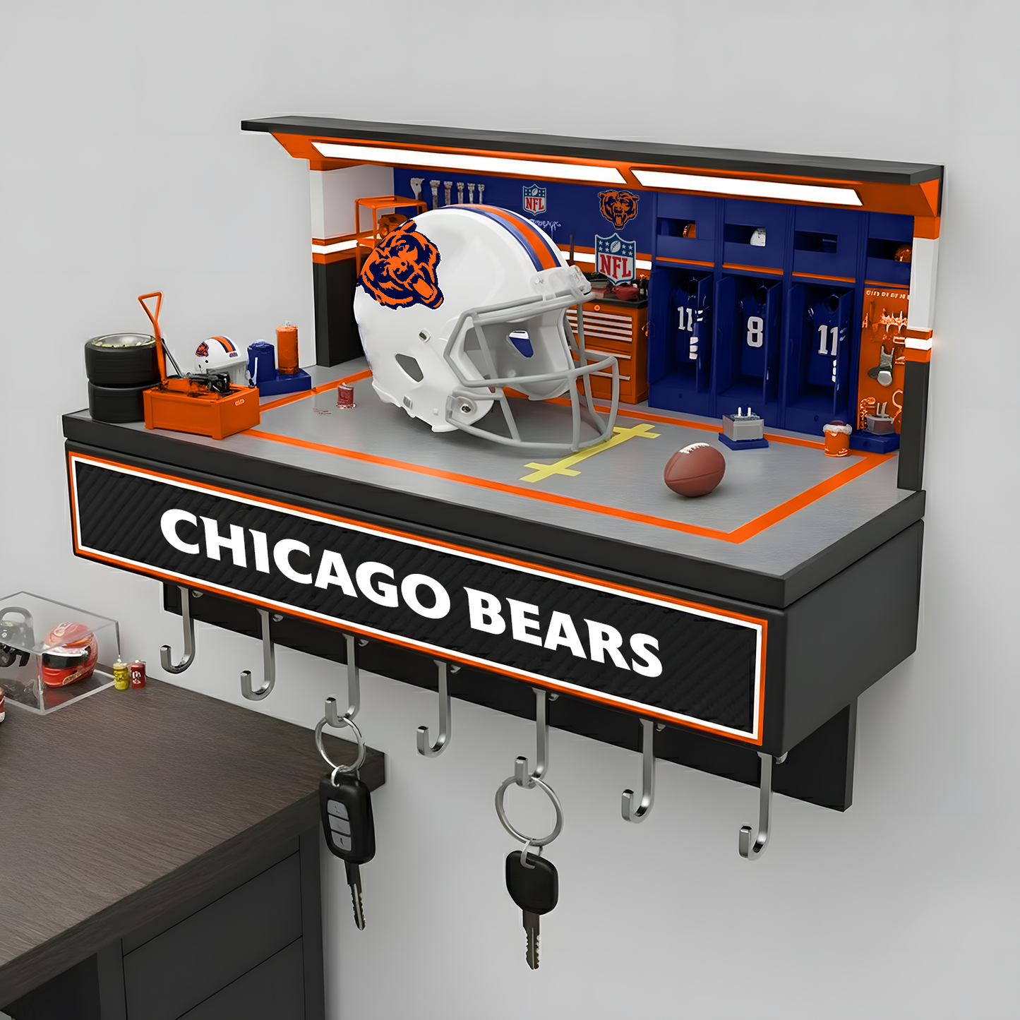 CHI X NFL Decorative key holder in a sporty style NAK NHT