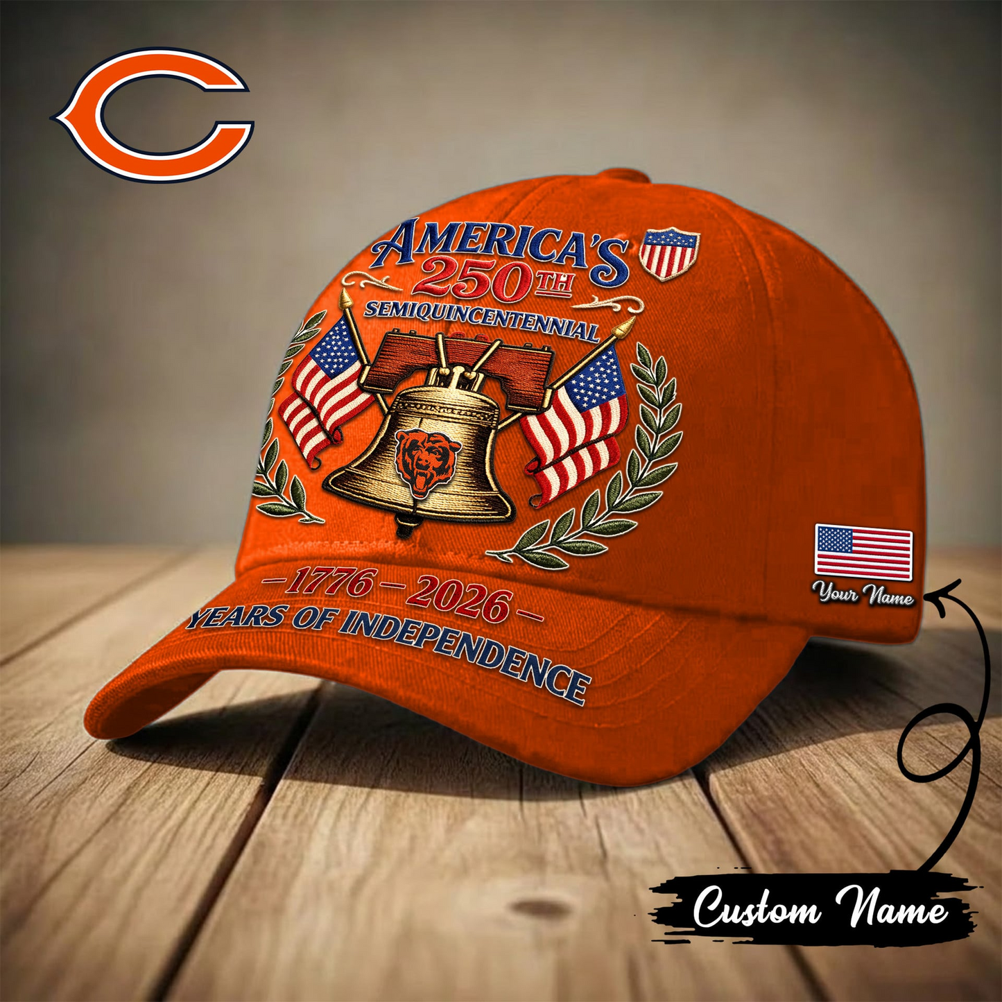 CHI x Premium NFL 1776-2026 Years Of Independence Classic Cap NAK LBN