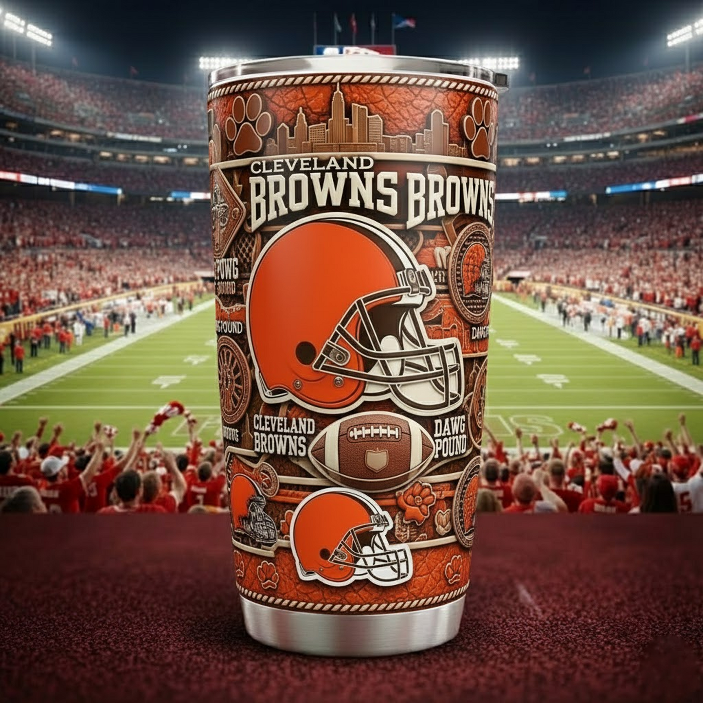 CLE X NFL mascot-shaped thermal mug V2 NAK NHT
