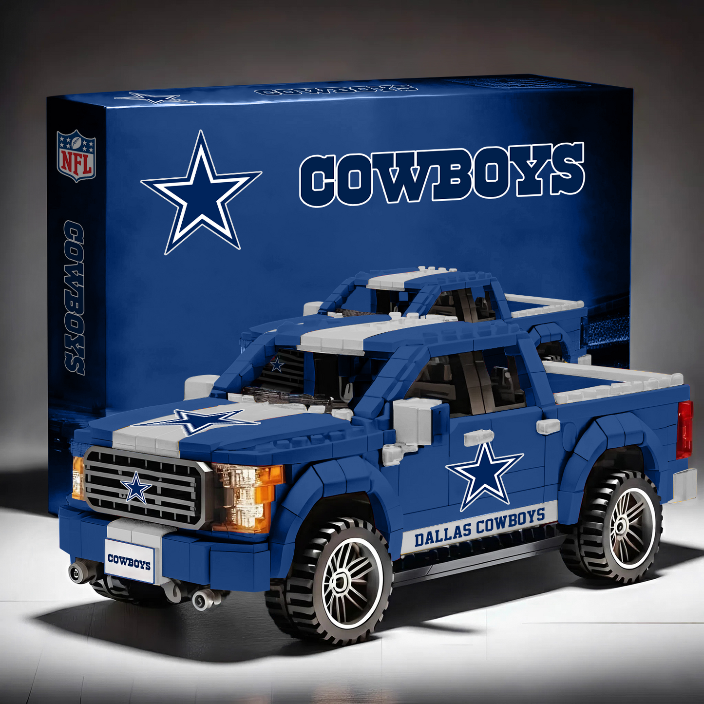 DAL X NFL 3D Racing Truck Model Building Block Set NAK NHT
