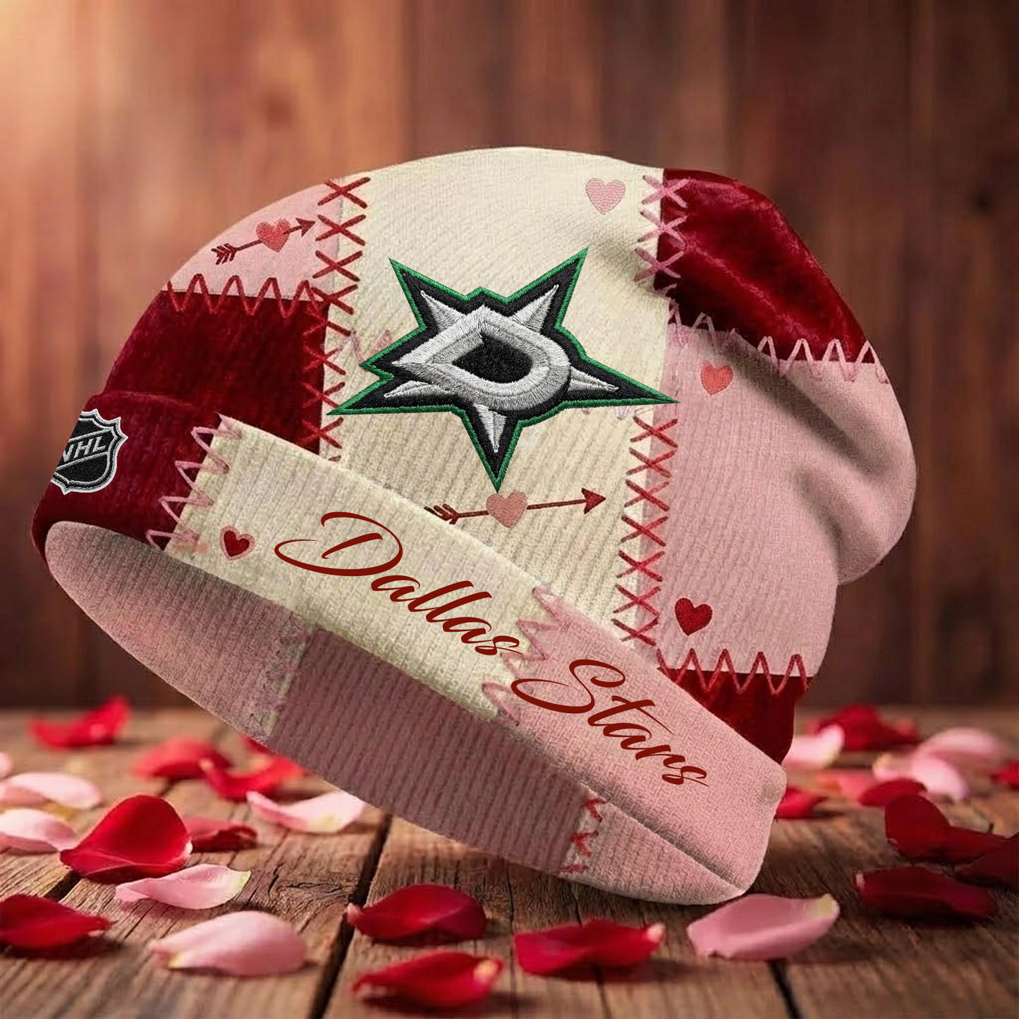 DAL X NHL Warm Hearts Beanie - Valentine Gift V1 NAK NHT