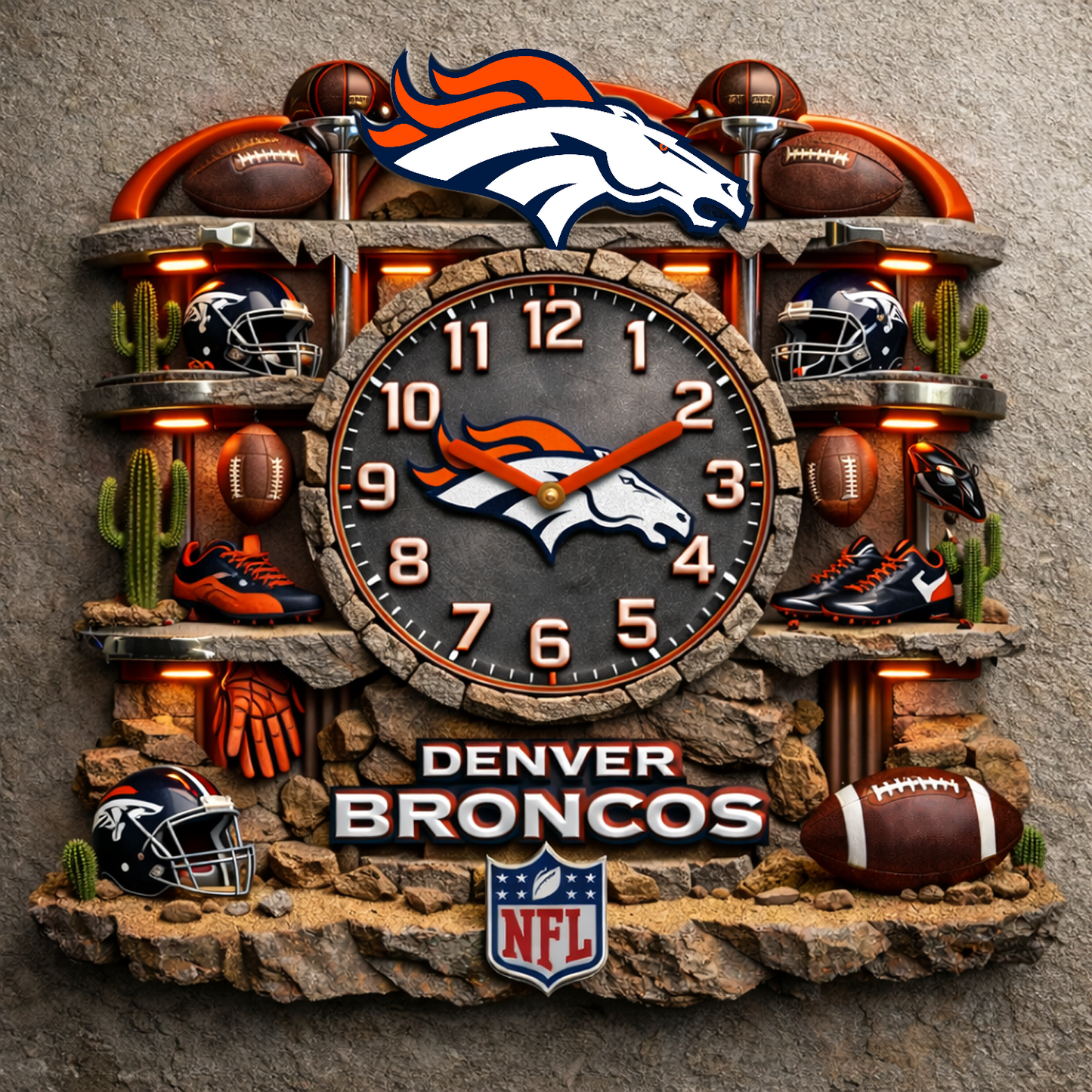 DEN X NFL Master Arena Clock NAK NHT