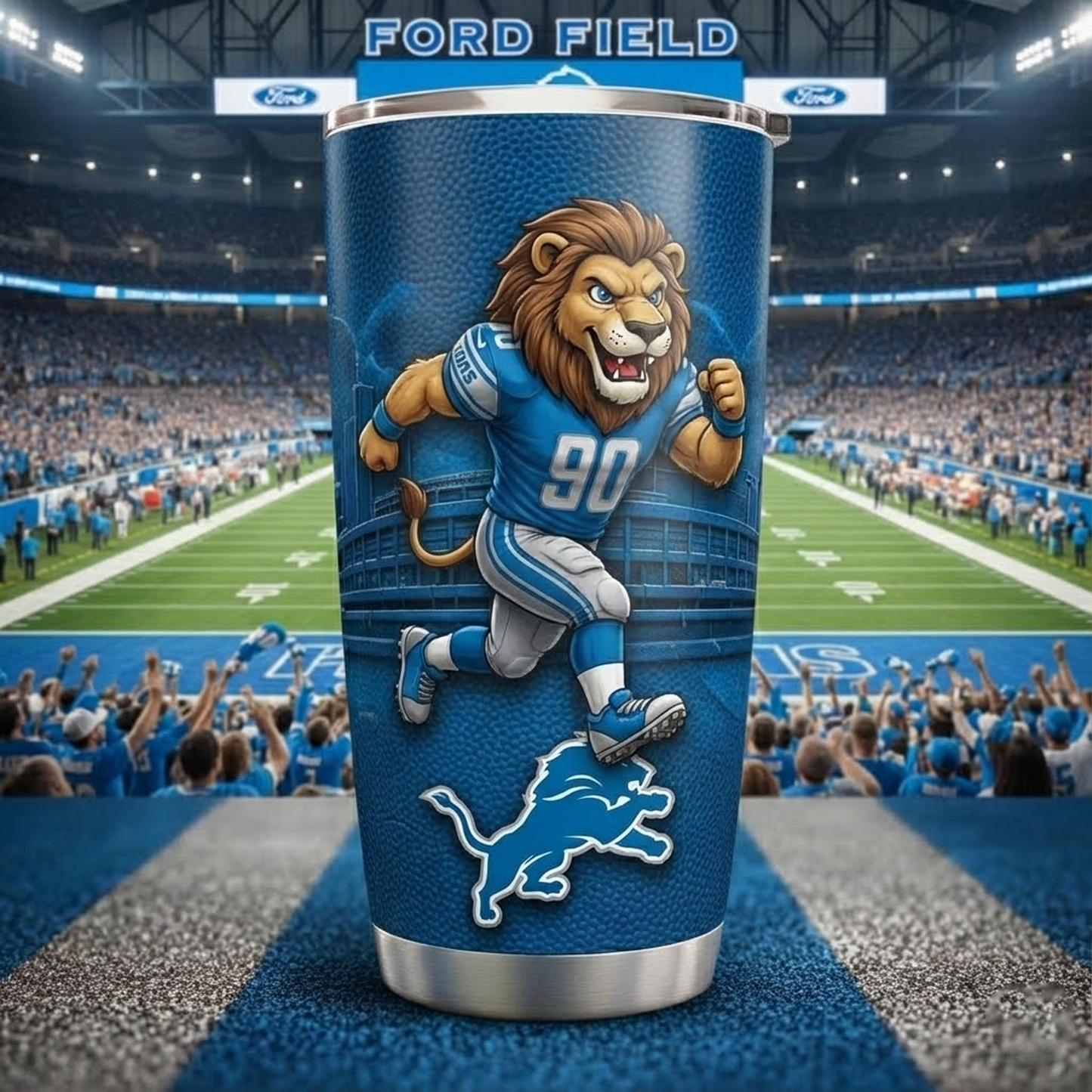 DET X NFL mascot-shaped thermal mug NAK NHT