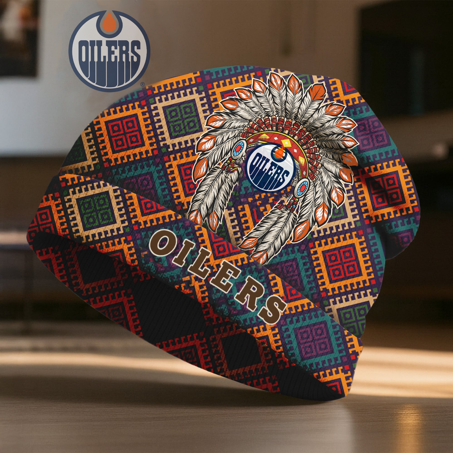 EO x Premium NHL Native American Heritage Beanie Hat NY NAK CTKT