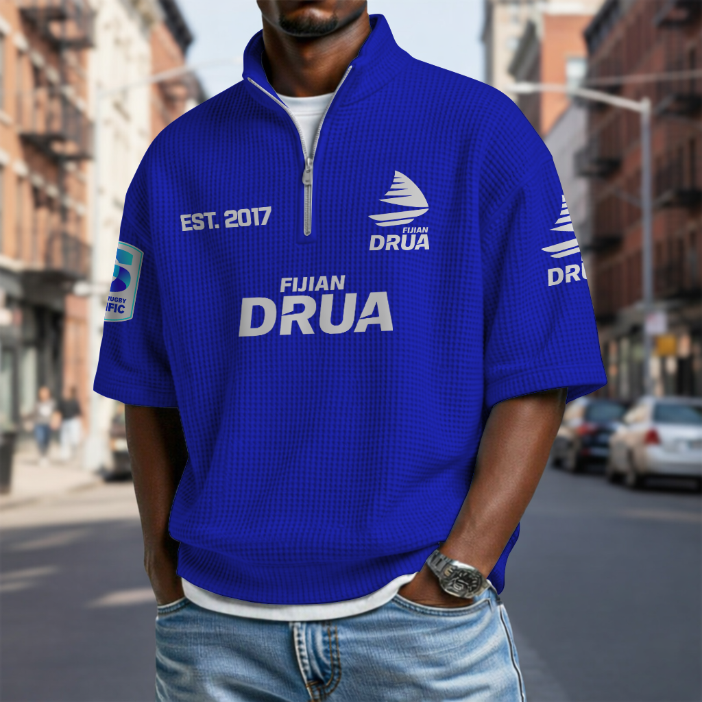 FD x SRP Waffle Short Sleeved Polo Shirt DDT NTL