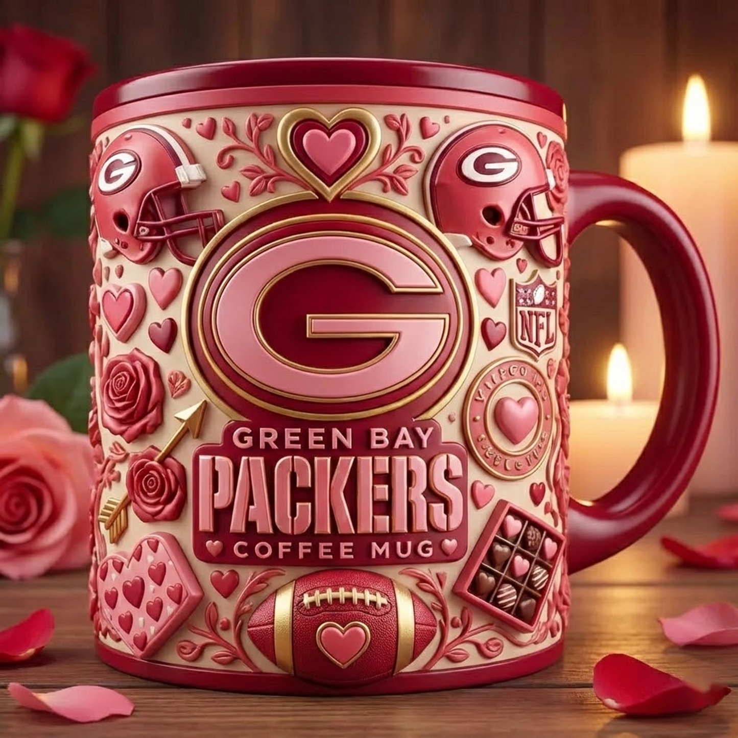 GB X NFL Love Season Mug - Valentine 2026 NAK NHT