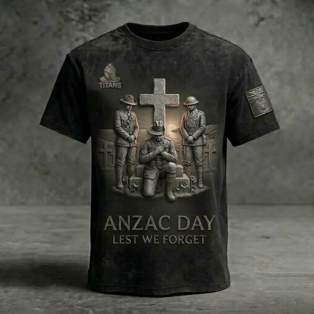 GCT _ NRL ANZAC Day Commemorative T-Shirt - Lest We Forget Edition NAK TTT