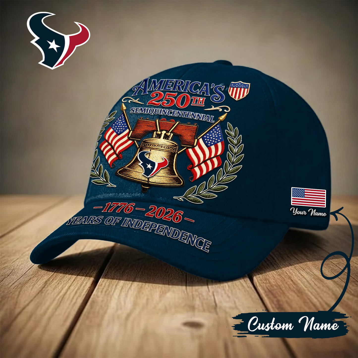 HOU x Premium NFL 1776-2026 Years Of Independence Classic Cap NAK LBN