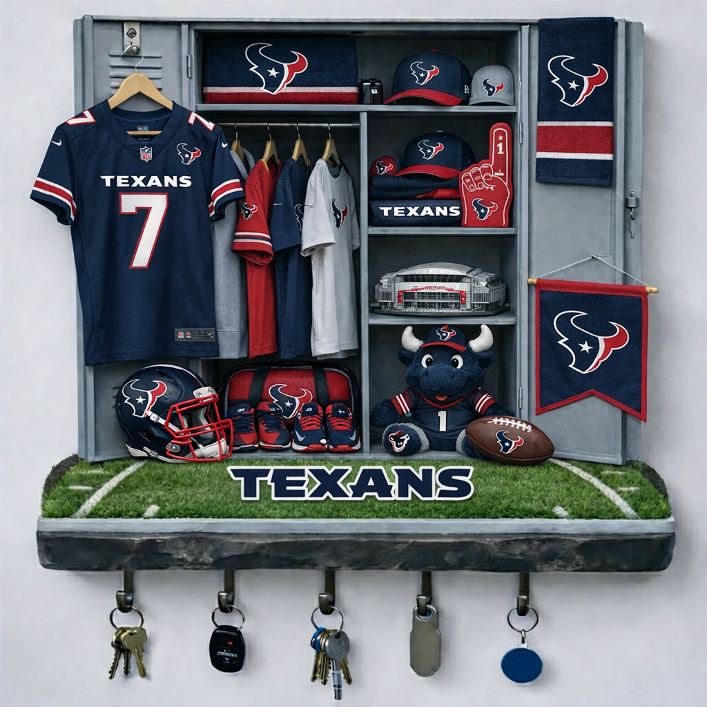 HT x NFL Changing Room Personalized 3D Visual Effect Acrylic Key Holder DDT NTL