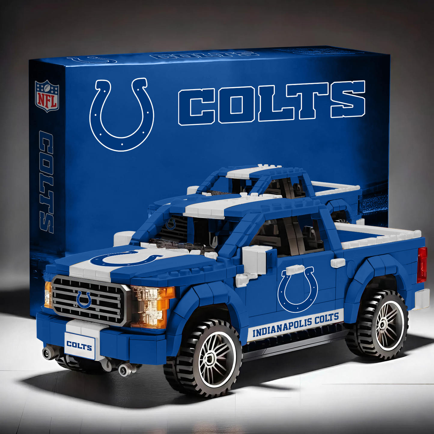 IND X NFL 3D Racing Truck Model Building Block Set NAK NHT (1)
